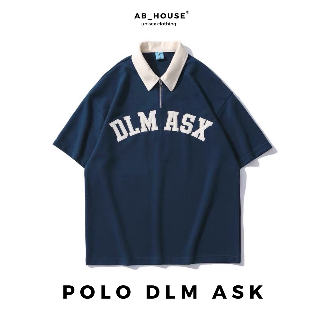 Áo thun Polo DML ASK cotton form rộng unisex nam nữ (Ảnh thật/Có sẵn)