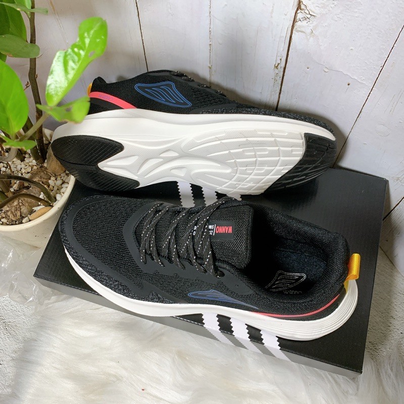 Giày thể thao nam đen wanno mới chất xịn kèm hộp 653