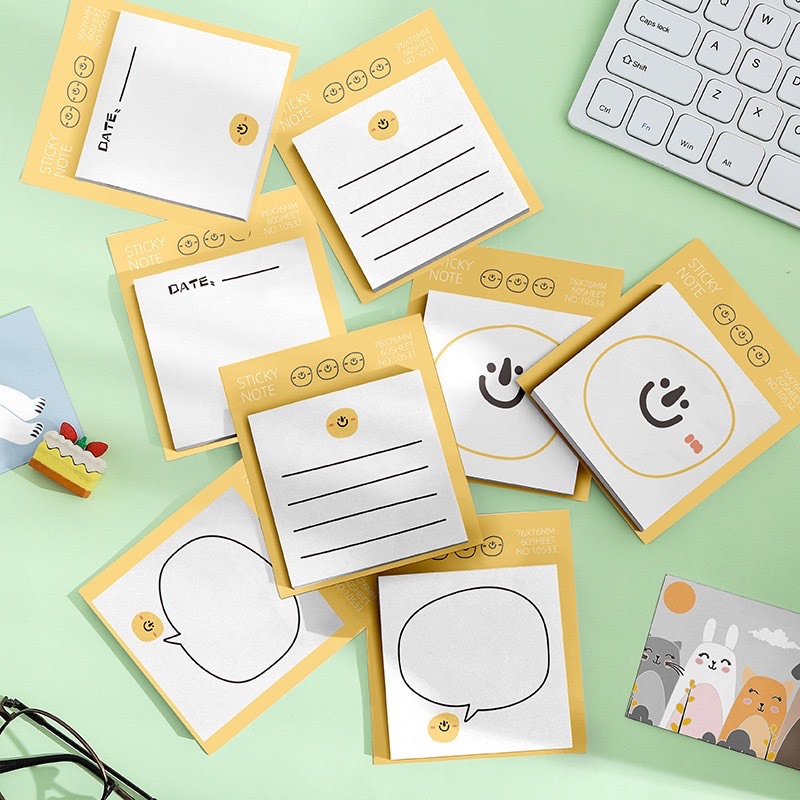 Tệp giấy note, giấy note hình cute Hàn quốc nhiều mẫu hình dễ thương