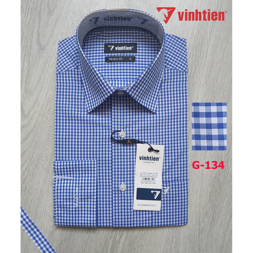 Áo Sơ Mi Dài Tay Dáng Suông Vạt Ngang Vĩnh Tiến Caro AD355 | BigBuy360 - bigbuy360.vn