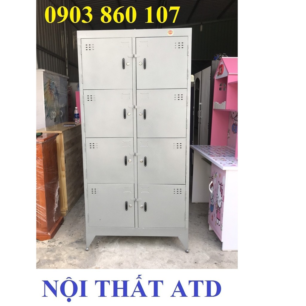 Tủ locker sắt cá nhân đựng đồ có khóa- Tủ hồ sơ nhiều ngăn cho văn phòng - sắt dày dặn y hình