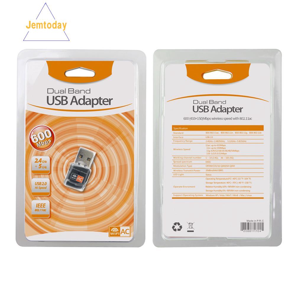 Usb Wifi Băng Tần Kép 2.4g/5g 802.11ac 600mbps | BigBuy360 - bigbuy360.vn