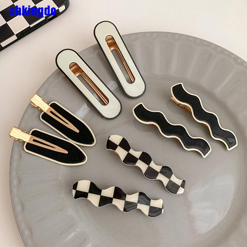 Set 2 kẹp tóc thiết kế hình học thanh lịch mới cho nữ