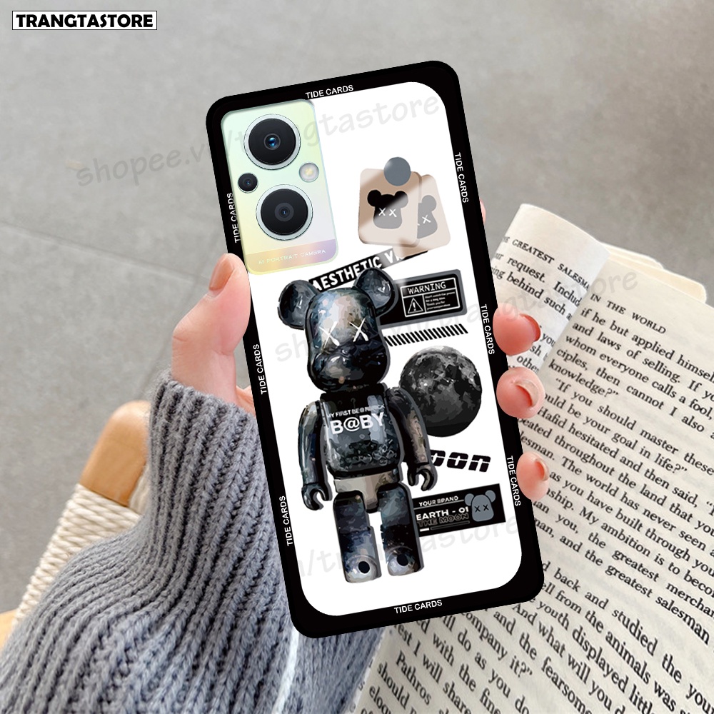 Ốp Oppo Reno 7 4G / Reno 7 5G (Reno7 5G) / Reno 7Z 5G (Reno7 Z 5G)  in hình gấu Bearbrick,Mountain,xanh,đen,đỏ giá rẻ