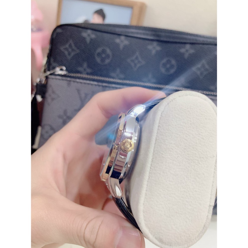 Đông hồ Nam rolex dây da cao cấp, size 40mm, thẻ bảo hành 12 tháng- Rolex MTP-STORE