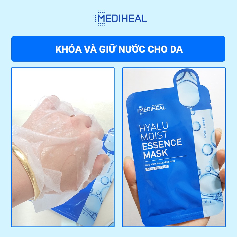 [Nhập mã COSMH22 giảm 8%] Mặt Nạ Dưỡng Ẩm Chuyên Sâu Mediheal Hyalu Moist Essence 20ml [K108]