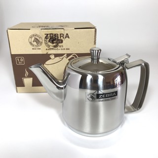 Ấm Nước Đun Sôi Nấu được Bếp Từ Inox Zebra Thái Lan Có Lọc Trà 1 Lít 113404