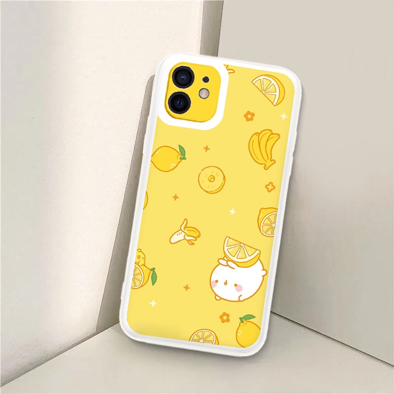 Ốp iphone - Ốp lưng iphone cạnh vuông viền camera Thỏ hoa quả dành cho ip 6 đến 14promax - ng164