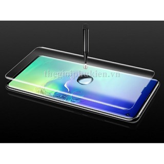 Tấm kính cường lực trong suốt full keo UV SamSung S10, SamSung S10 Plus
