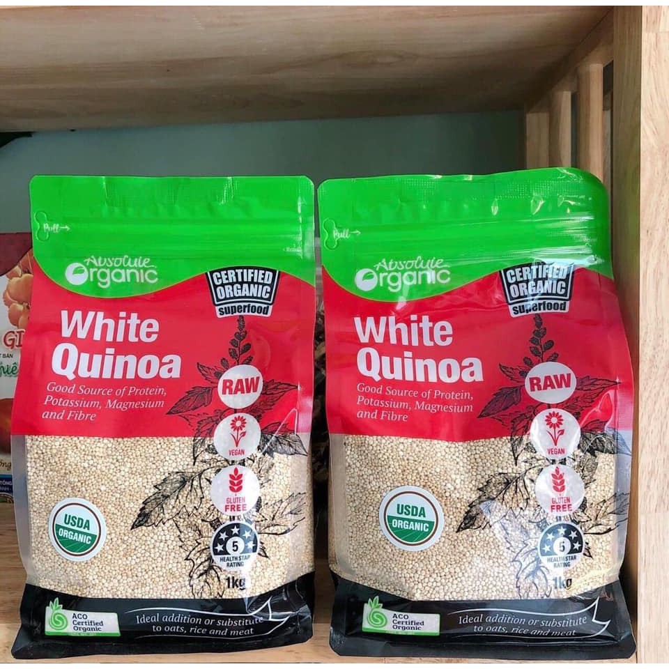 Hạt Quinoa (Diêm mạch) Absolute Organic 1KG, hsd: 2021