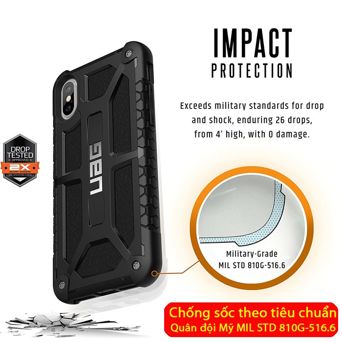 Ốp lưng iPhone X / iPhone Xs UAG Monarch 5 lớp chống sốc từ USA