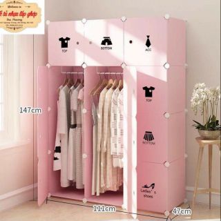 🍒TỦ NHỰA GHÉP 12 Ô SÂU 47CM. TẶNG 2 MÓC TREO ĐỒ. MẪU MỚI 2019