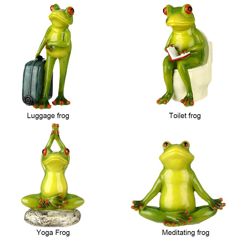 CONOPERY Tượng Ếch Sương Mù Mini Trang Trí Sân Vườn