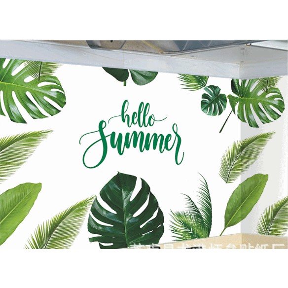Decal dán bếp tráng nhôm chịu nhiệt - Lá Dương Xỉ ( KÈM ẢNH THẬT )