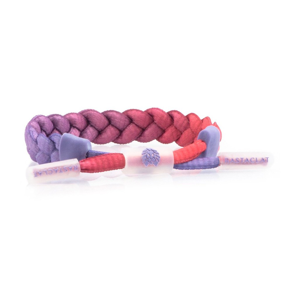 Vòng tay Rastaclat EVENING SHIFT dây đan chéo ombre tím đỏ RAS21200052