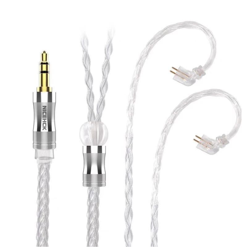 Dây Cáp Màu Bạc 8 Lõi 4n Litz 3.5mm / 2.5mm / 4.4mm Mmcx / Nx7 / Qdc / 0.78 2pin Cho Mk3 St-10S Kxxs