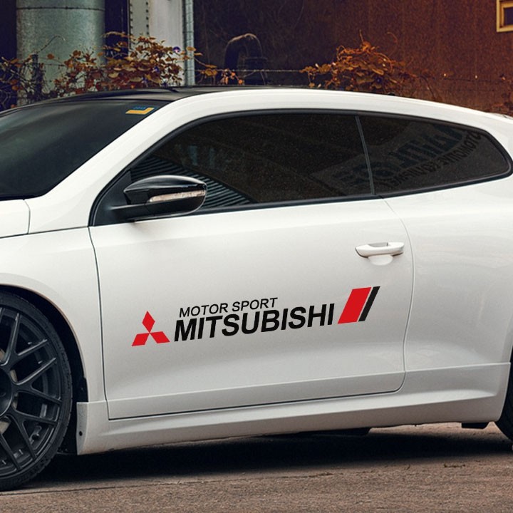 Tem decal dán sườn xe Mitsubishi