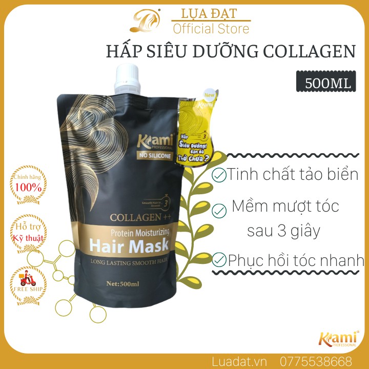 [SIÊU RẺ] Dầu hấp tóc collagen siêu dưỡng hương nước hoa KAMI chính hãng-500ml