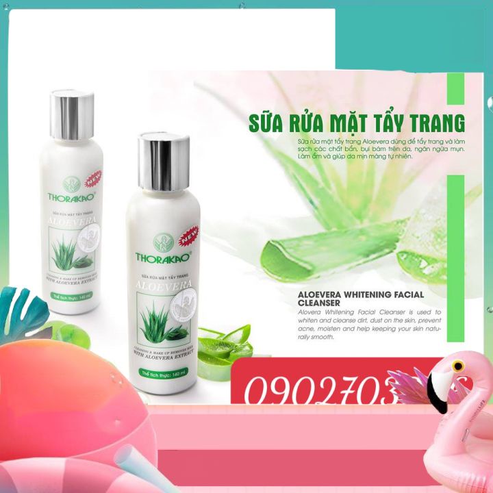 THORAKAO SỮA RỬA MẶT TẨY TRANG ALOEVERA 140G -LÀM SẠCH DA -MỊN DA SỬ DỤNG HÀNG NGÀY-AN TOÀN CHO MỌI LOẠI DA(HÀNG CÔNG T