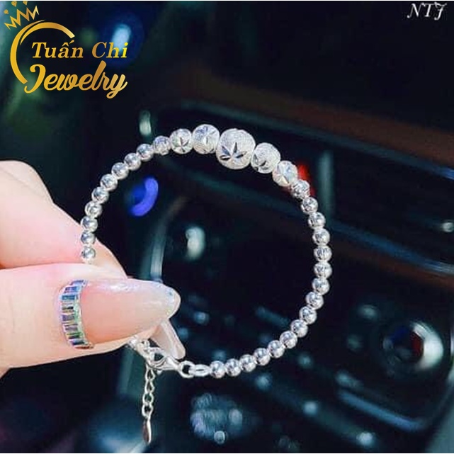 Lắc Tay Nữ⚡FREESHIP⚡ Set Vòng Tay Bạc Cao Cấp Cho Mẹ Và Bé, Hạt Bi Xinh Xắn, Dễ Thương