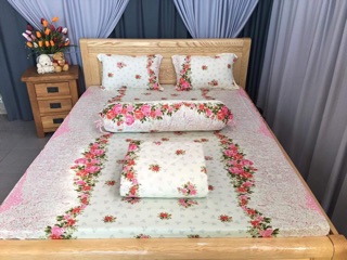 Drap thun❤❤FREESHIP❤❤ga thun hình Hoa hồng dây