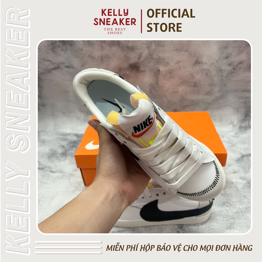 Giày Thể Thao Sneaker Blazer Low Jumbo "White Black" - Bản Tiểu Chuẩn