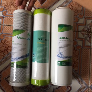 |GIÁ SỐC| Bộ 3 Lõi Lọc Nước PP, CTO, Lõi Lọc Tinh Dùng Cho Máy Lọc Nước RO