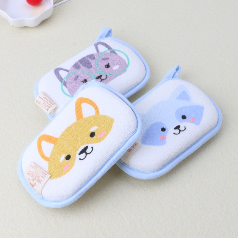 Mút xốp tắm cotton chà rửa cơ thể dành cho bé sơ sinh