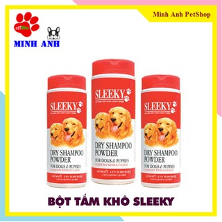 Phấn tắm khô chó mèo siêu thơm - sleeky thái lan