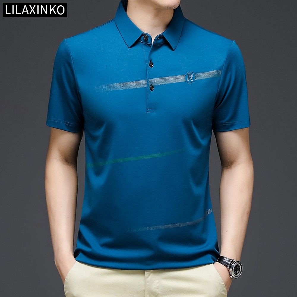 Áo Thun Polo Tay Ngắn Họa Tiết Sọc Ngang 4 Màu Sắc Thời Trang Cho Nam