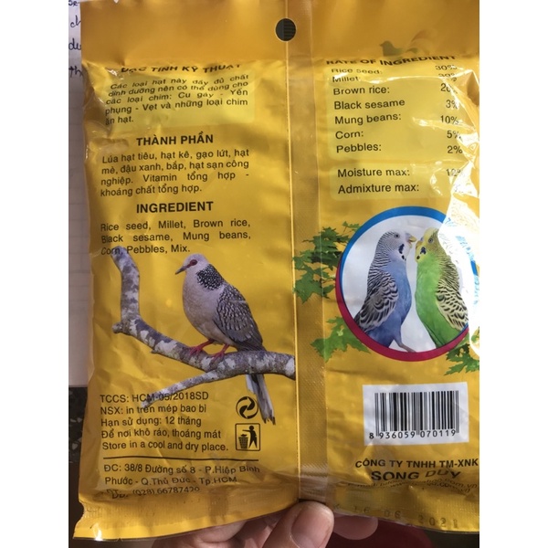Bifood seeds for birds