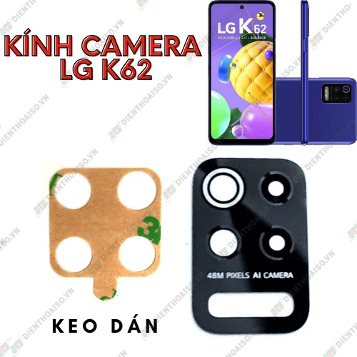 Kính camera lg k52 /k62 kèm keo dán