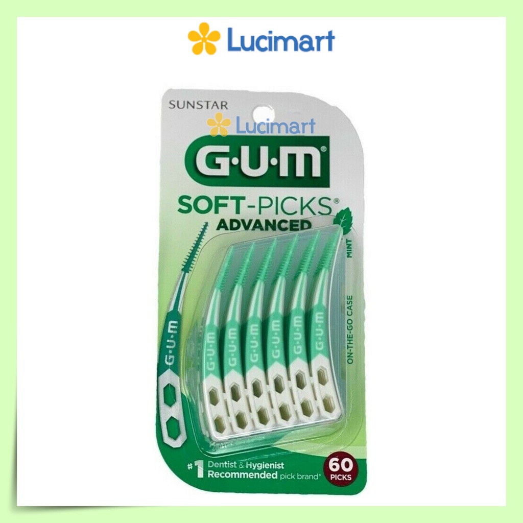 Tăm Gum Soft-Picks Advanced Mint tăm nha khoa Gum hương bạc hà [Hàng Mỹ]