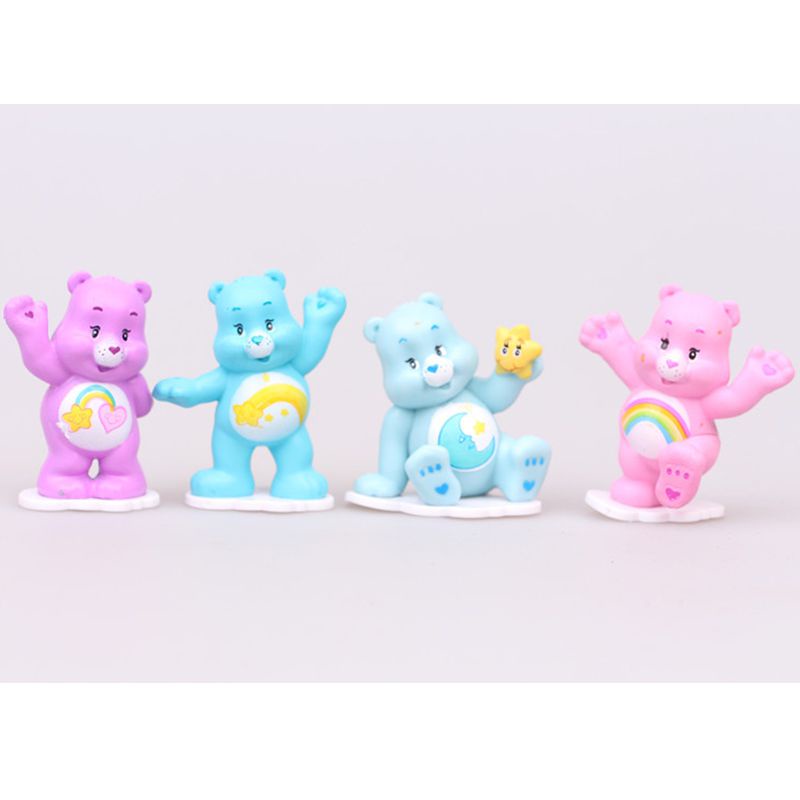 Set 12 Tượng Gấu Hoạt Hình Trang Trí Bánh Kem