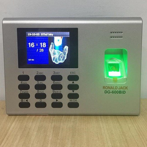 Máy chấm công vân tay RONALD JACK DG-600BID - Pin lưu điện 4h