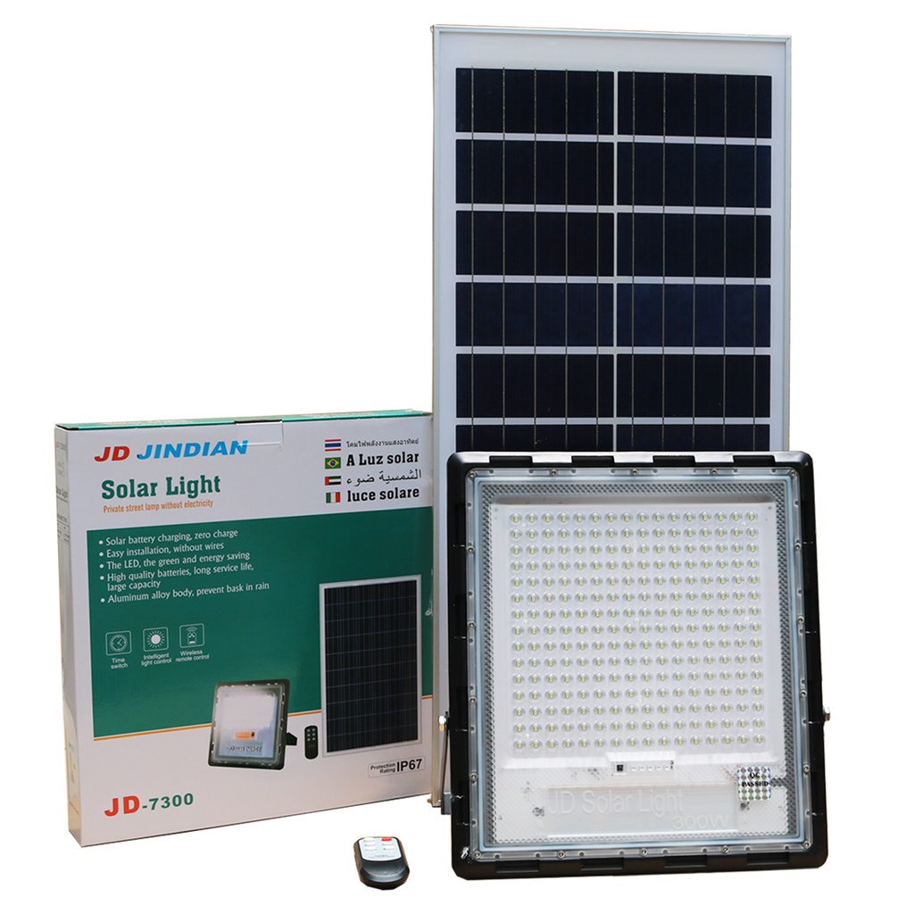 Đèn năng lượng mặt trời chống lóa JINDIAN 7300/300W - Chính hãng