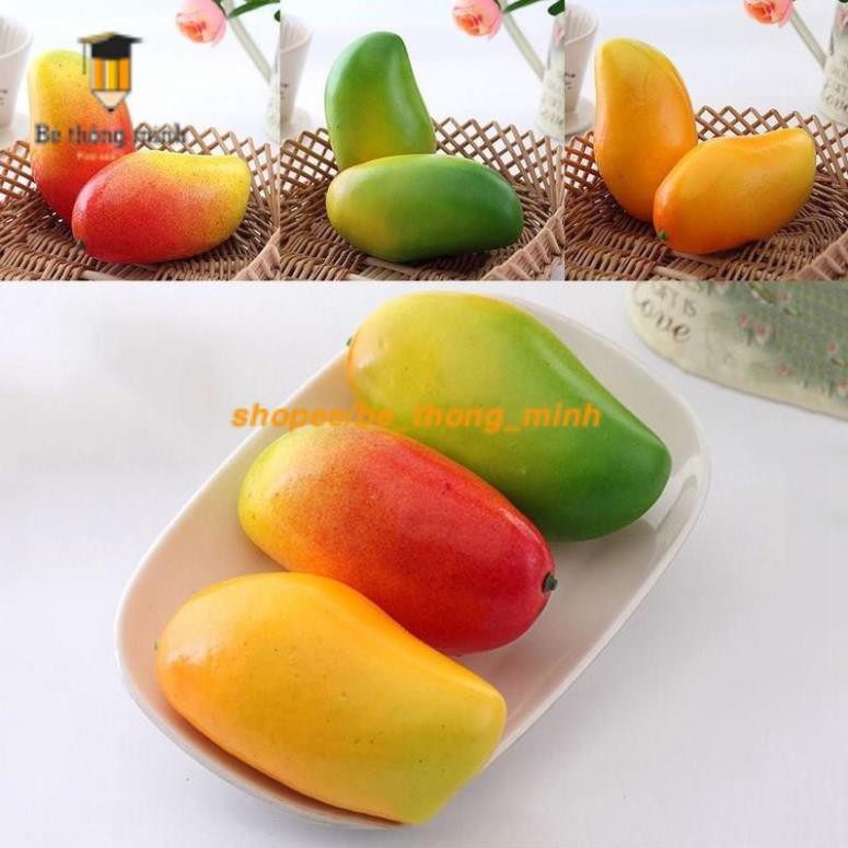 QUẢ XOÀI  - Trái cây giả giống thật bầy bàn tiệc, phụ kiện chụp ảnh , dạy trẻ học, trang trí nhà