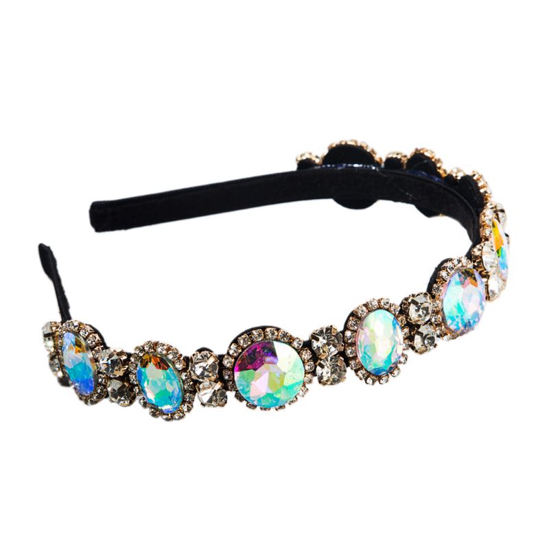 Cài Tóc Hình Vương Miện Đính Đá Lấp Lánh Sang Trọng Cho Cô Dâu