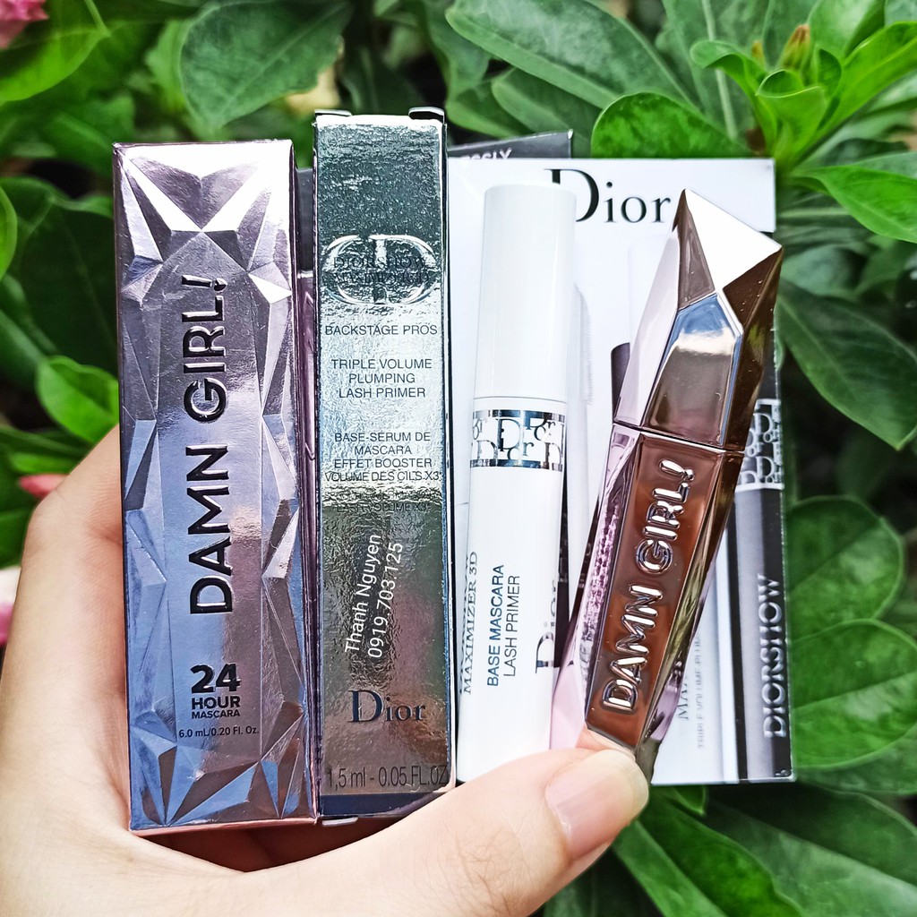 Set 2 cây Mascara lót dưỡng mi Dior và Mascara Toofaced