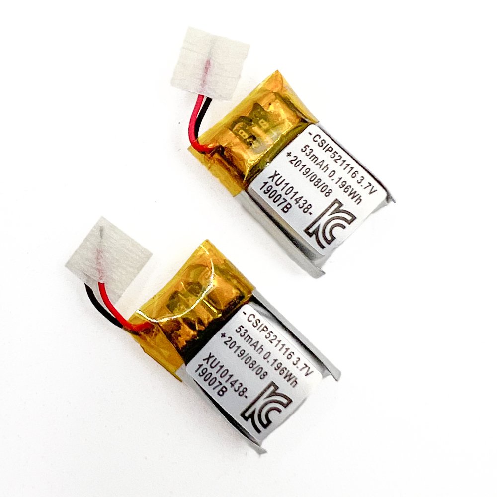 Pin lipo 3.7V 53mAh 16x11x5.2MM xuất hàn CSIP521116  dùng cho tai nghe thiết bị điện - ShopLinhKienM2M