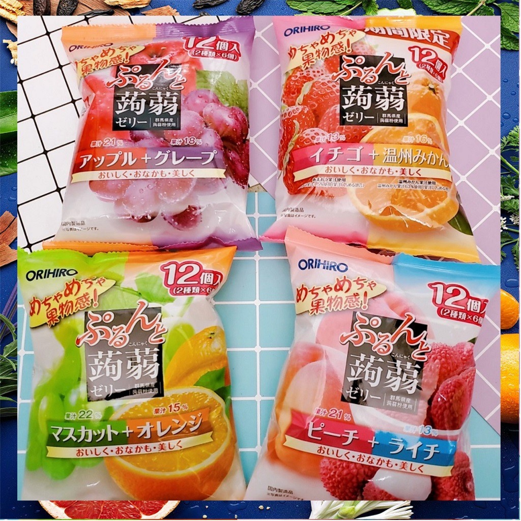 Thạch rau câu Nhật Bản Orihiro gói 12 túi