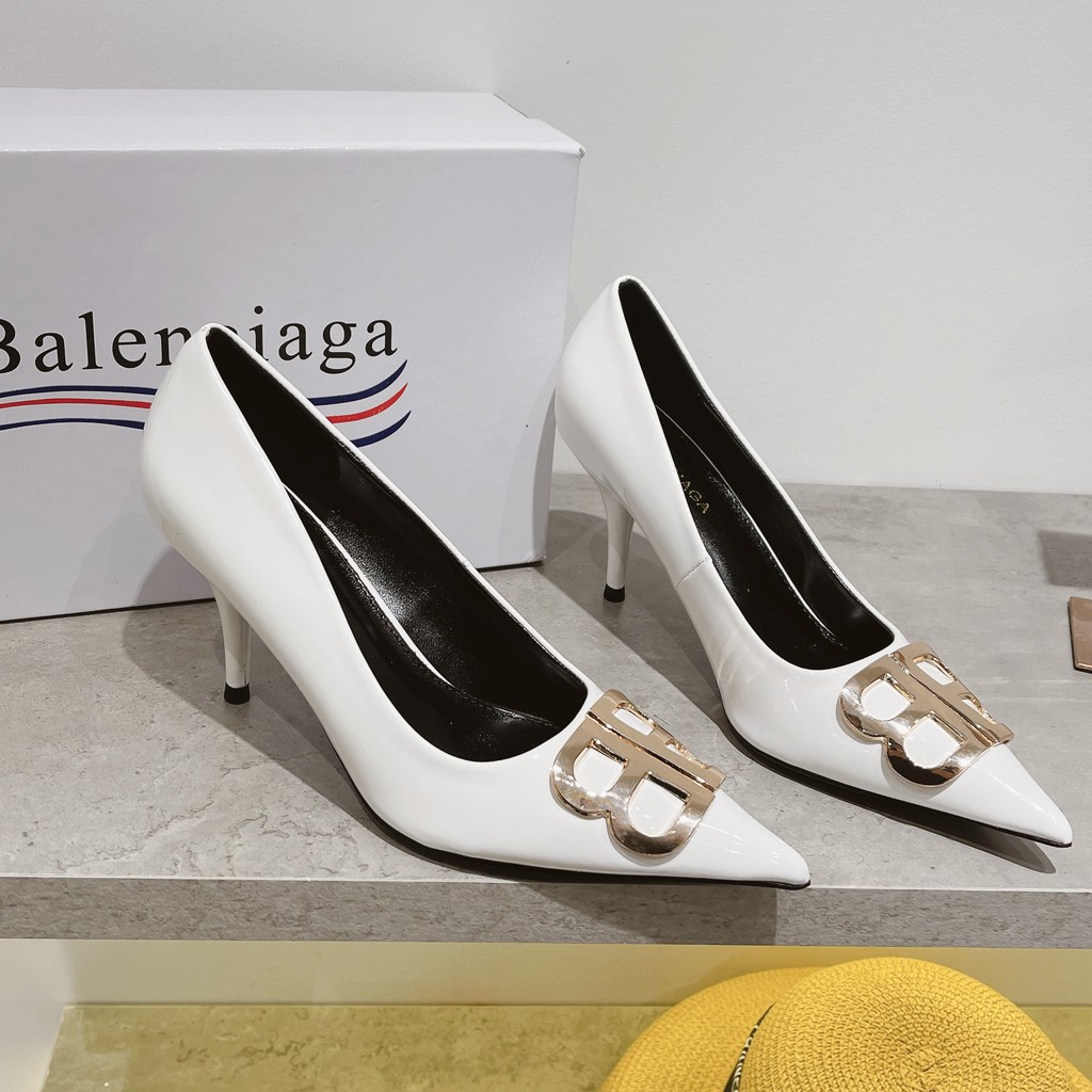 Giày cao gót bóng BB 7cm hàng super VIC fullbox về hai màu đen trắng