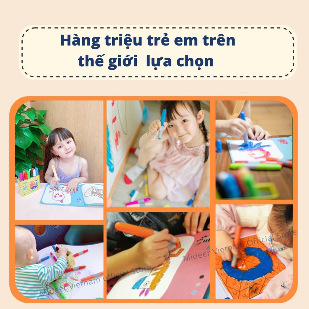 Màu sáp Lụa hữu cơ Mideer Silky Crayon 12- 24- 36 màu