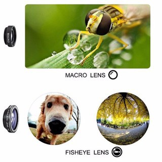 [GIÁ TỐT NHẤT] Bộ Lens 3 in 1 Hỗ trợ chụp hình (Góc rộng, cận cảnh, 180 độ)