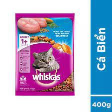 Thức Ăn Cho Mèo Whiskas Adult Gói 400g, Hạt cho mèo lớn Vị Cá Biển và Cá Thu