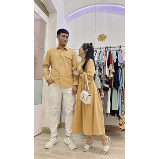 Set Đồ Đôi Chụp Ảnh Cưới Vàng Chanh Khuyến Mãi