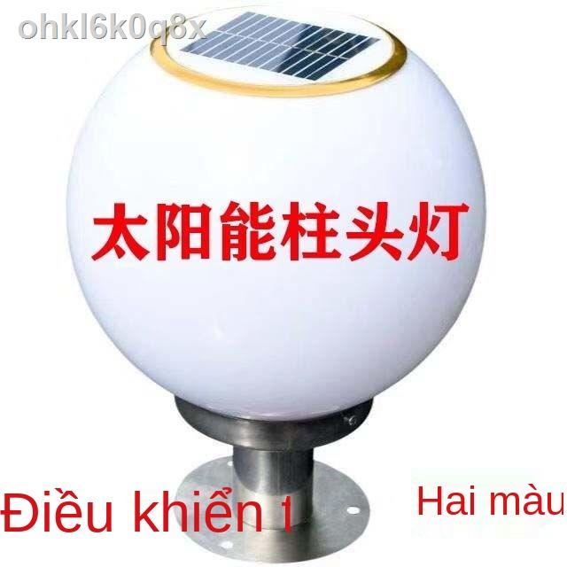 ◆ ↂ dẫn đầu cột năng lượng mặt trời đèn pha sân vườn tường điều khiển từ xa cộng đồng công viên cổng trụ cảnh quan