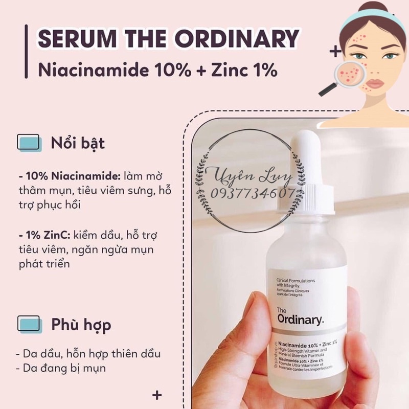 Serum The Ordinary Niacinamide 10% + Zinc 1% 30ml