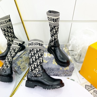 Bốt boot lửng jadior len thổ cẩm pha da fullbox