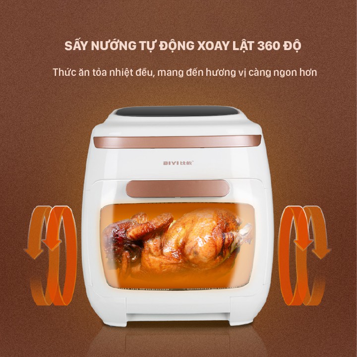 Nồi chiên không dầu 6 món BIYI AF602A ( 11 L) - BH 12 tháng